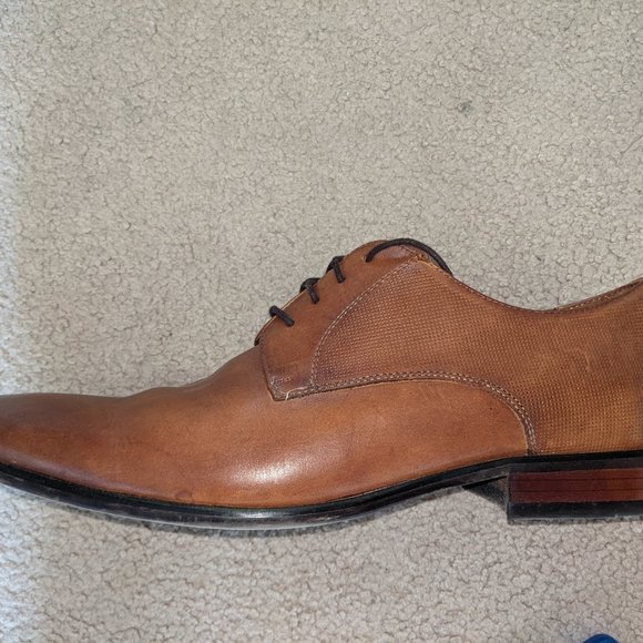 Florsheim Postino Men's Plain Toe Oxford Cognac Leather Dress Shoes 15150-221 - Picture 2 of 5